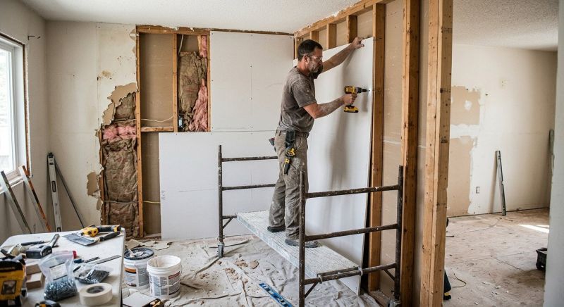 Garage Drywall Replacement in Wilmington, NC